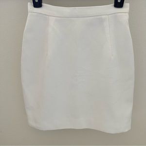 Barami Cotton Pique Skirt Size 6 White Fully Lined